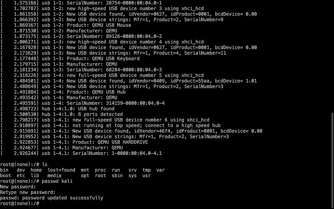 Enter the new password
